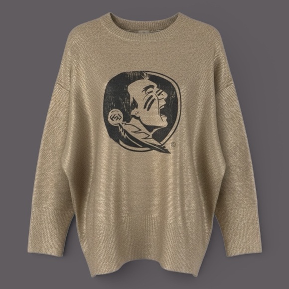 gameday couture Other - Gold Sweater with Florida State Seminoles logo, NEW